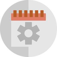 Calendar Flat Scale Icon vector