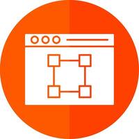 Text Editor Glyph Red Circle Icon vector