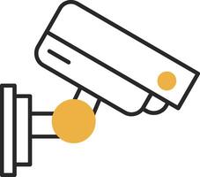 Security Camera Skined Filled Icon vector