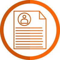 Curriculum Vitae Line Orange Circle Icon vector