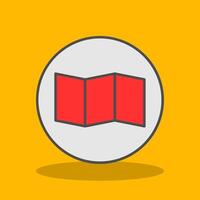 Map Filled Shadow Icon vector