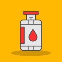 Gas Cylinder Filled Shadow Icon vector