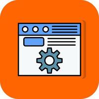 Information Management Filled Orange background Icon vector