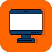 pantalla lleno naranja antecedentes icono vector