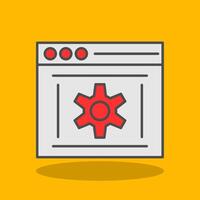 Optimization Filled Shadow Icon vector