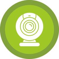 Webcam Glyph Multi Circle Icon vector