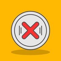 Cancel Filled Shadow Icon vector