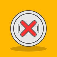 Cancel Filled Shadow Icon vector