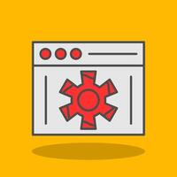 Web Filled Shadow Icon vector