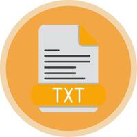 Txt Flat Multi Circle Icon vector