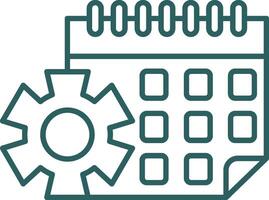 Calendar Line Gradient Round Corner Icon vector
