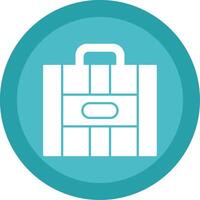 Suitcase Glyph Multi Circle Icon vector