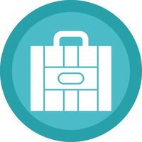 Suitcase Glyph Multi Circle Icon vector