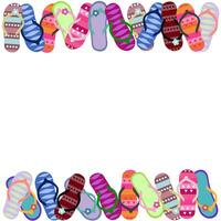 Flip flops frame. Isolated design. Empty space for text. vector