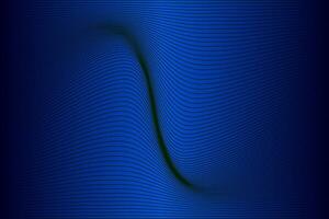 Abstract wave lines with a gradient dark blue color background. Quiet background. vector