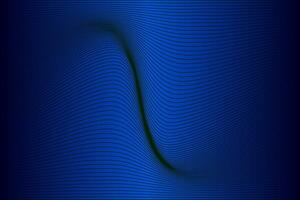 Abstract wave lines with a gradient dark blue color background. Quiet background. vector