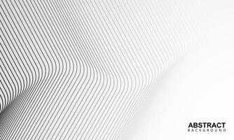 Quiet abstract wavy lines background. Monochrome geometric backdrop. vector