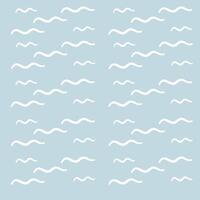 Sea waves pattern with blue background vector