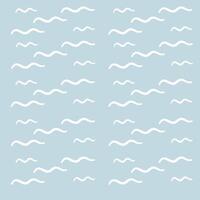 Sea waves pattern with blue background vector