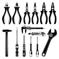 Work Tools Silhouettes vector