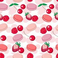 Macaroon Cookies Seamless Pattern vector