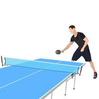 mesa tenis juego jugador vector