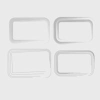 Set of black thick speed lines. Speed lines in rectagle form. Geometric art. Design element for logo, tattoo, web pages, template, abstract background. vector