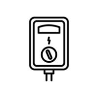 Electric meter icon in line style, isolated background vector