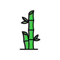 bamboo cartoon icon, isolated background vector