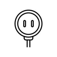 electric socket icon, isolated background vector