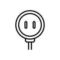 electric socket icon, isolated background vector