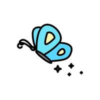 butterfly cartoon icon, isolated background vector