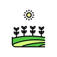 field cartoon icon, isolated background vector