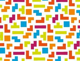 Tetris pattern on a white background. pattern game, design for paper and textiles. vector