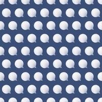 Volumetric Bubble Chat. 3D pattern on a dark blue background. Icon of a message or comment on a social network. Empty Conversations and discussions. Round white chat bubble. illustration. vector