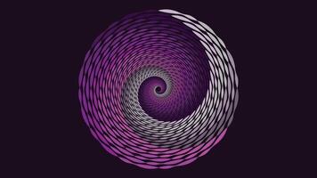 Abstarct spiral round vortex style background in dark purple color. vector