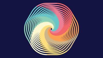 Abstract spiral spinning round vortex style urgency creative background. vector