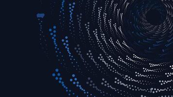 Abstarct spiral round vortex style creative data center background in dark blue color. This minimalist background can be used as a banner or wallpaper.It also can be presented as urgency. vector