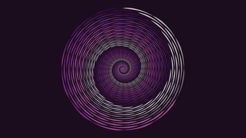 Abstarct spiral round vortex style background in dark purple color. vector