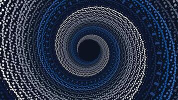 Abstarct spiral round vortex style creative data center background in dark blue color. This minimalist background can be used as a banner or wallpaper.It also can be presented as urgency. vector