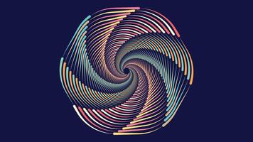 Abstract spiral spinning round vortex style urgency creative background. vector