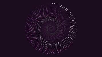 Abstarct spiral round vortex style background in dark purple color. vector