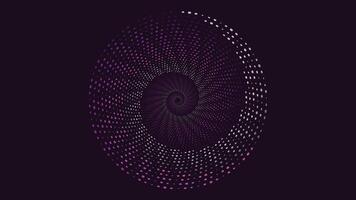 Abstarct spiral round vortex style background in dark purple color. vector