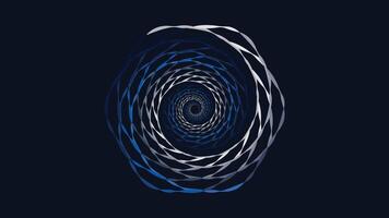 Abstarct spiral round vortex style creative data center background in dark blue color. This minimalist background can be used as a banner or wallpaper.It also can be presented as urgency. vector