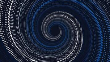 Abstarct spiral vortex style spinning round symbol background in dark blue color. vector