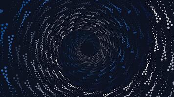 Abstarct spiral round vortex style creative data center background in dark blue color. This minimalist background can be used as a banner or wallpaper.It also can be presented as urgency. vector