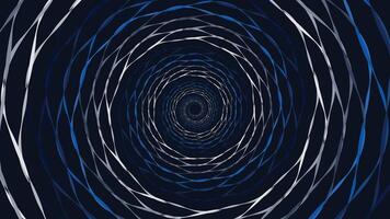 Abstarct spiral vortex style spinning round symbol background in dark blue color. vector