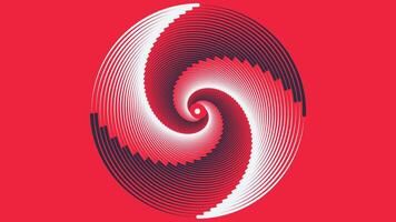 Abstract round vortex style spinning urgency red color contrast background. vector