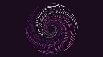 Abstarct spiral round vortex style background in dark purple color. vector