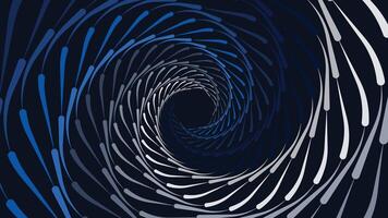 Abstarct spiral round vortex style creative data center background in dark blue color. This minimalist background can be used as a banner or wallpaper.It also can be presented as urgency. vector